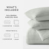 3 Piece Green Mist Waffle Textured All Season Down-Alternative Comforter Set, King