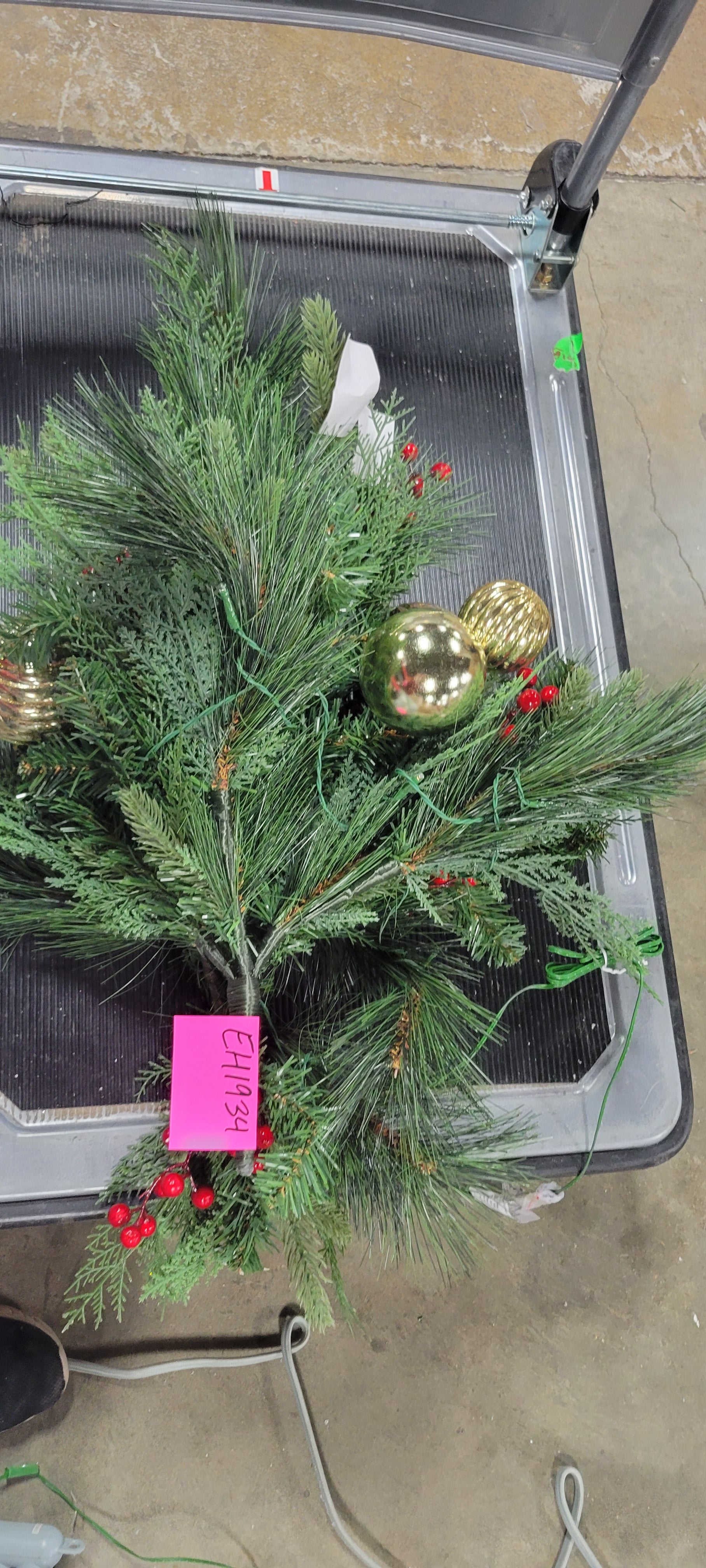 Pot " Insert" Pre Light LED Warm White Christmas Planter Greenery, final cut