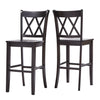 X-Back Bar Height Chairs (Set of 2) - Antique Black Finish