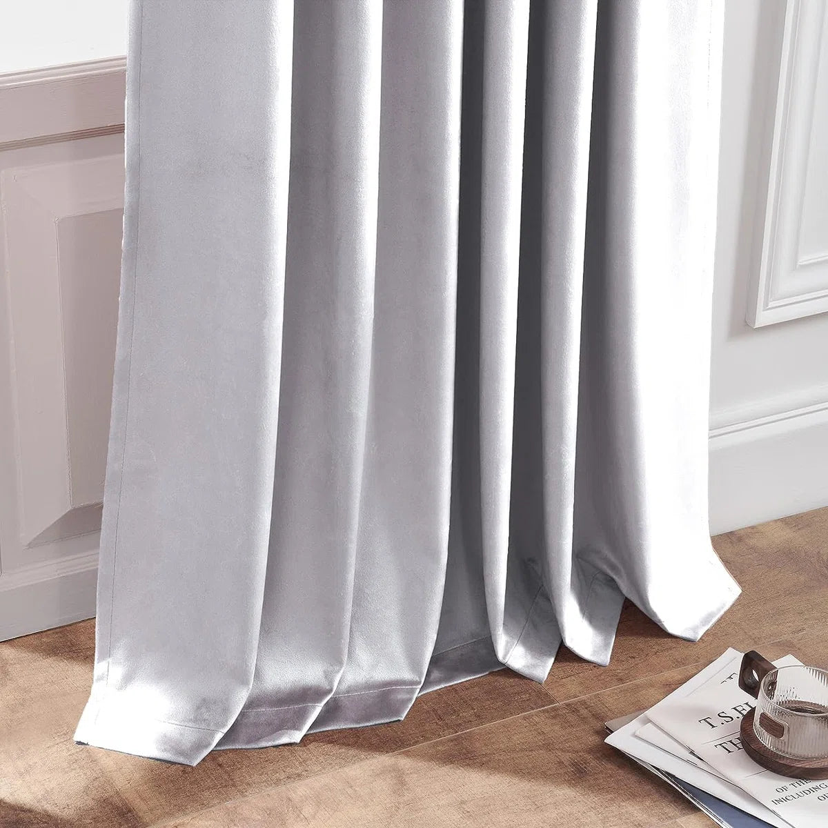 Ike Solid 70%-85% Blackout Rod Pocket Back Curtain Panels (Set of 2)