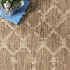 Grayson Beige Moroccan Trellis Indoor/Outdoor Patio Area Rug