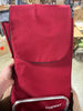2-in-1 Red Portable Shopping Cart with  Removable Bag