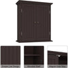 Bathroom Wall Cabinet with 2 Doors and Adjustable shelves - Brown
