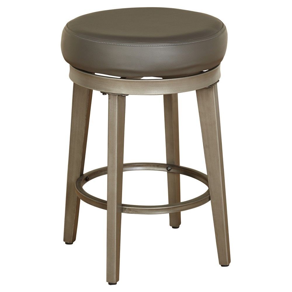 2pc Linden Swivel Counter Height Barstools