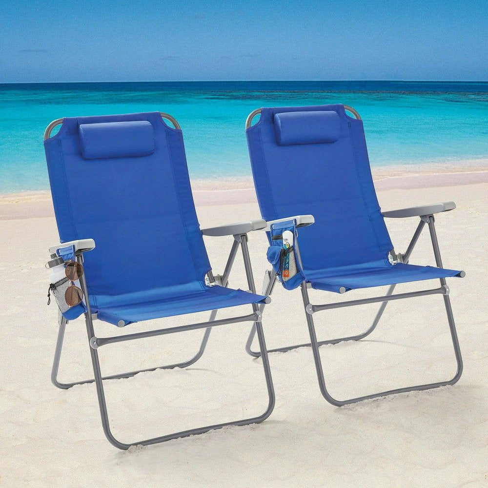 2-Pack Reclining Oversize Beach Chair