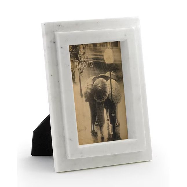 White/Gray Marble Picture Frame