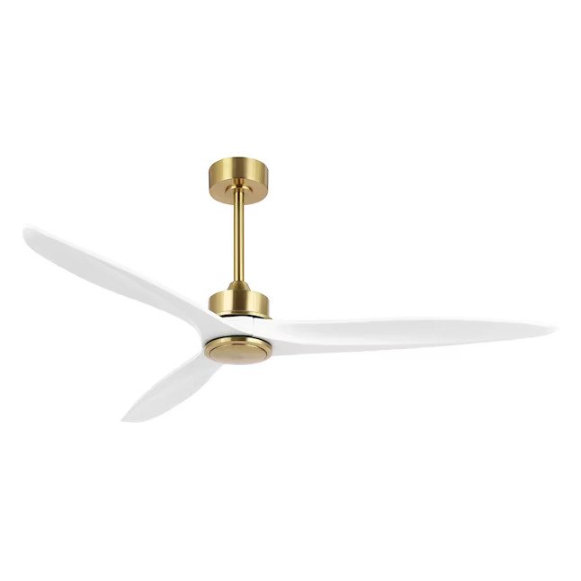 3 Blade Brass Indoor Propeller Ceiling Fan with Remote