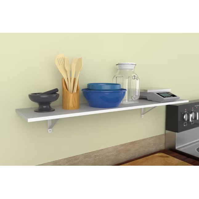 White Wood Closet Shelf Kit