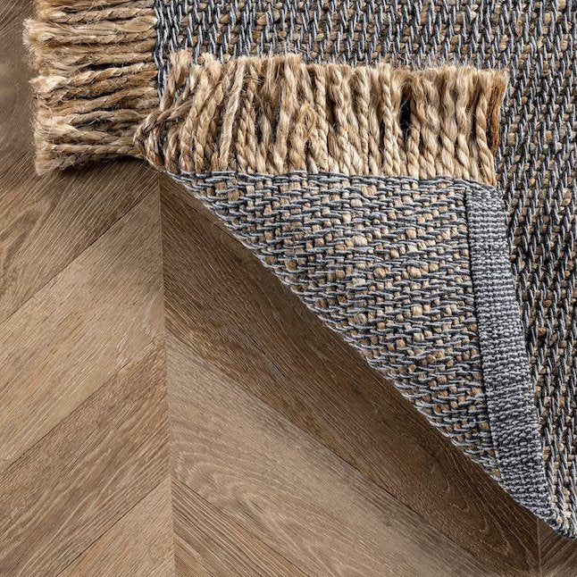 5 x 8 Jute Dark Gray Indoor Solid Area Rug