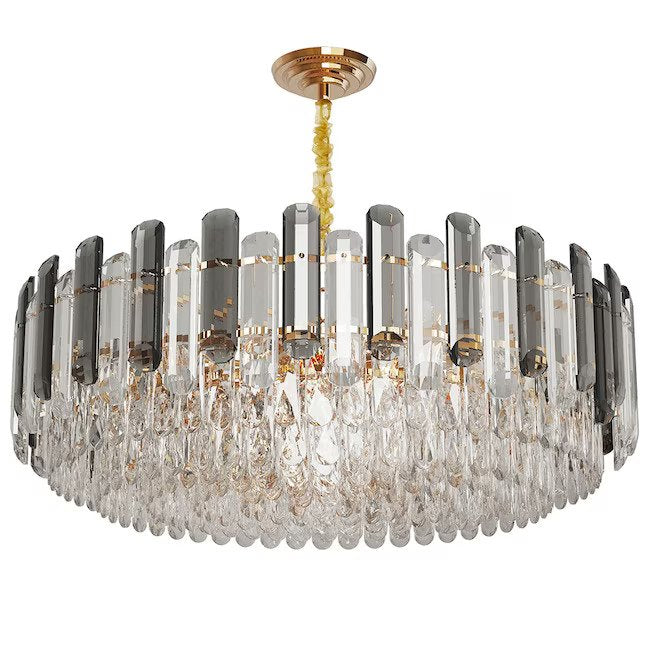 8- CRYSTAL 10-Light Clear Modern/Contemporary LED Dry rated Chandelier, final cut