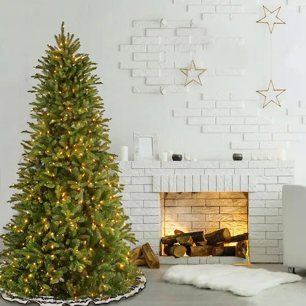 7-1/2 ft. Feel Real Tiffany Fir Slim Hinged Artificial Christmas Tree with 600 Clear Lights (no further discounts)