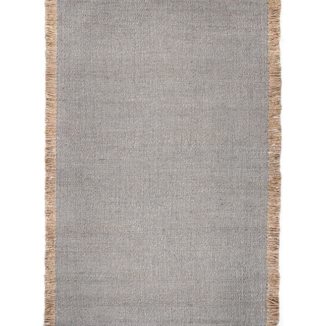 5 x 8 Jute Dark Gray Indoor Solid Area Rug