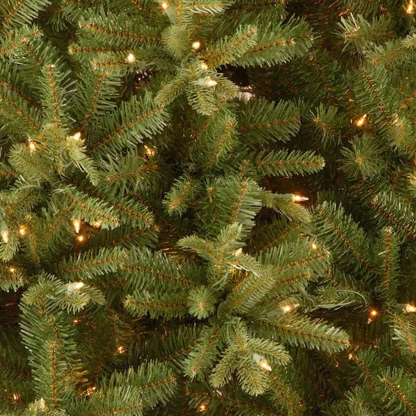 7-1/2 ft. Feel Real Tiffany Fir Slim Hinged Artificial Christmas Tree with 600 Clear Lights (no further discounts)