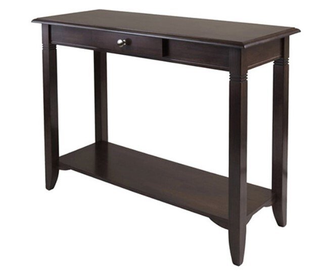 Wood Nolan Console Table With Drawer