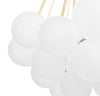3-Light Glass Globe Bubble Chandelier, Brass