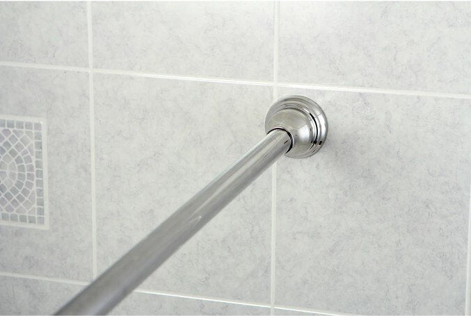 Americana Tension Shower Rod with Decorative Flange