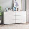 6-Drawers White Wood Chest of Drawer Accent Storage Cabinet Organizer