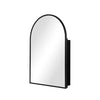 Arched Black Recessed/Surface Mount Medicine Cabinet with Mirror