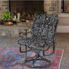 Outdoor Dining Chair Cushion in Navy Palmira Paisley