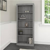 Saratoga Modern Gray 5 Shelf Standard Bookcase