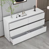 6-Drawers White Wood Chest of Drawer Accent Storage Cabinet Organizer