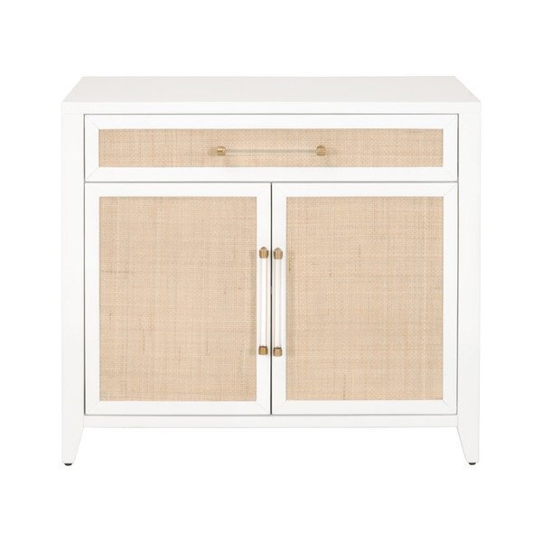 Holland Chest - Matte White, Natural, Brushed Brass