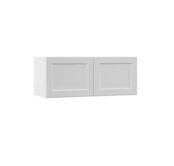 Designer Series Melvern Assembled Wall Bridge Kitchen Cabinet in White