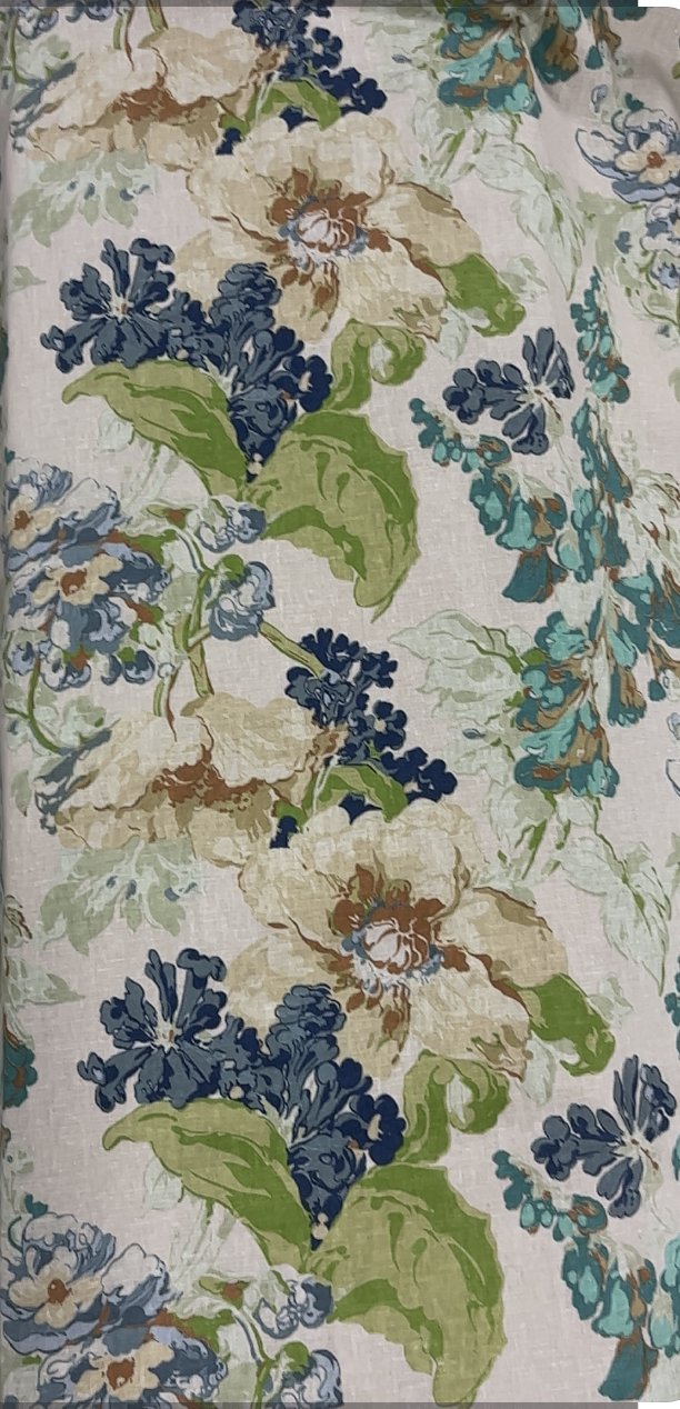 4 yards Fabric Print, Linen Blend