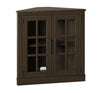 Stanton Birch Corner Accent Cabinet with Double Glass Doors
