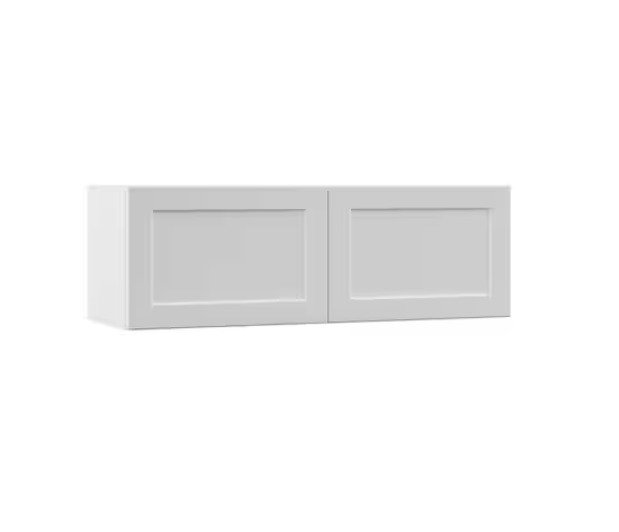 Designer Series Melvern Assembled Wall Bridge Kitchen Cabinet in White