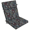 Outdoor Dining Chair Cushion in Navy Palmira Paisley