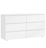 6-Drawers White Wood Chest of Drawer Accent Storage Cabinet Organizer