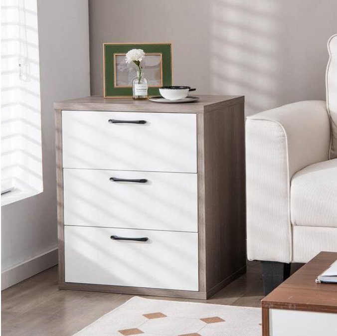 3 Drawer Dresser Chest of Drawer Storage Cabinet with Wide Storage Space Organizer