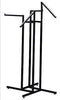 Black Clothing Rack with Straight Arms and Slant Arms - (Set of 2) 2 Boxes