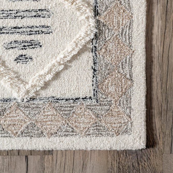 Gerda Modern Trellis Wool Area Rug