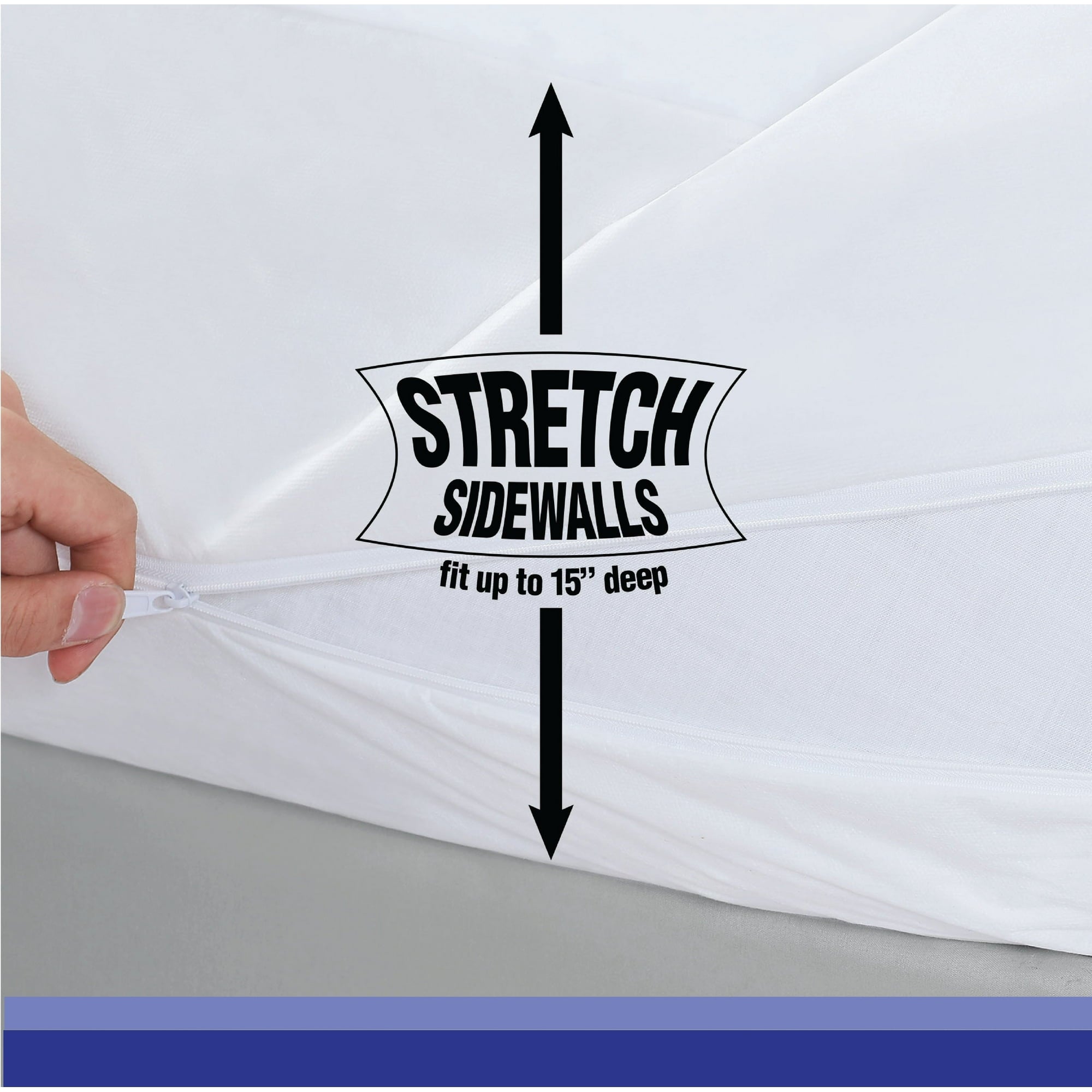 Bed Bug Blocker Waterproof Zippered Mattress Protector, Queen