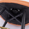 180° Swivel Bar Stools Set of 2, Modern Leathaire Fabric Bar Chairs with Wingback and Footrest, Counter Stool with Nailhead Trim and Metal Base, for Kitchen Island Restaurant Pub Counter, Orange
