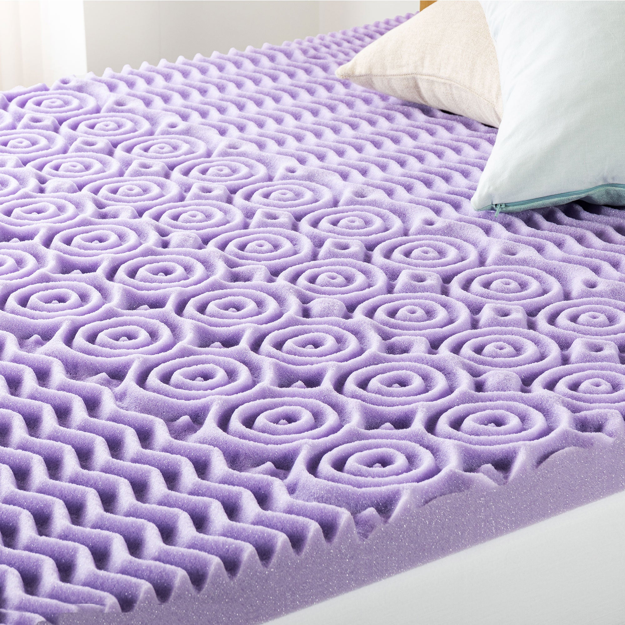 Zone Memory Foam Mattress Topper with Lavender Infusion, Twin