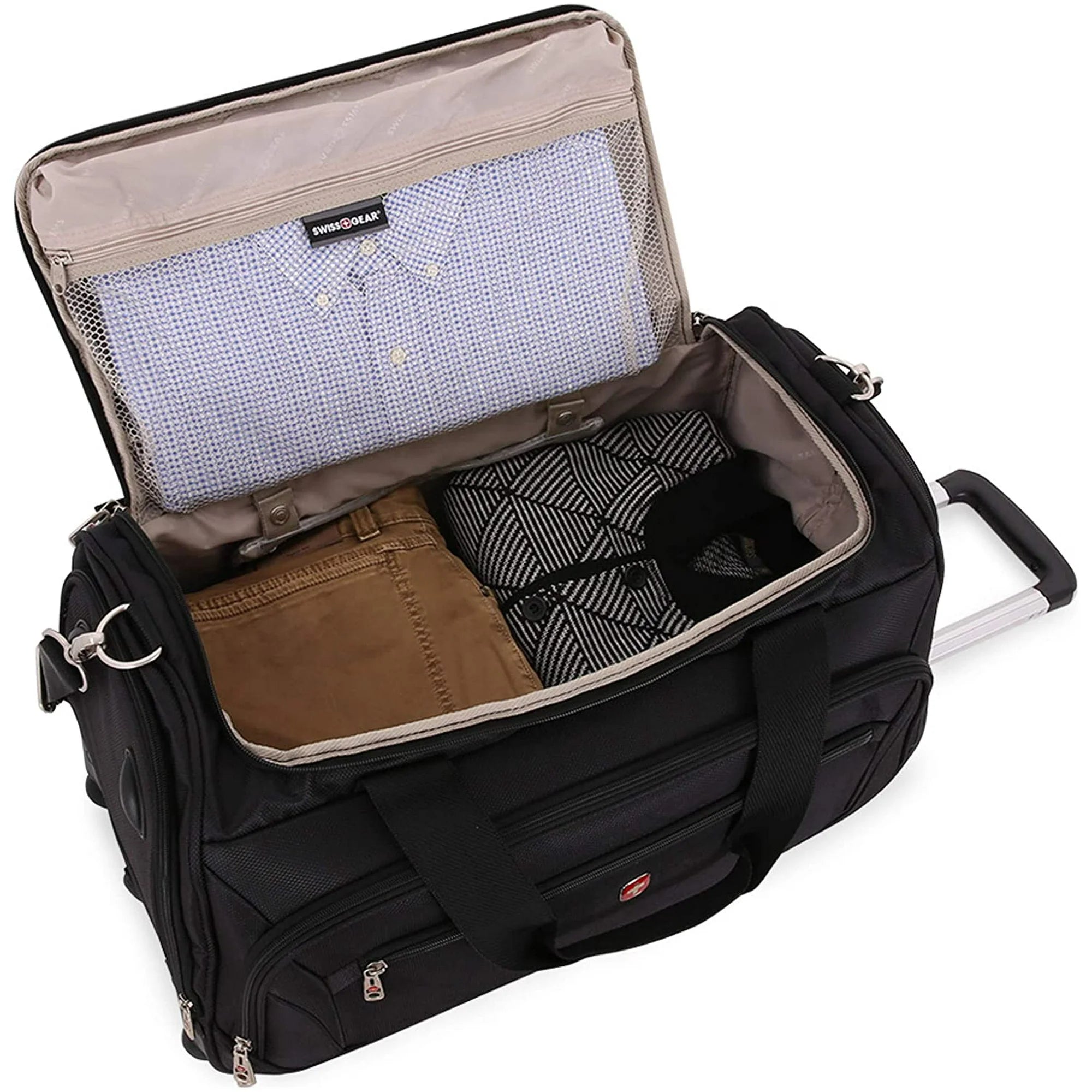 Large Lightweight Rolling Duffel Men's and Women's - Blue/Green