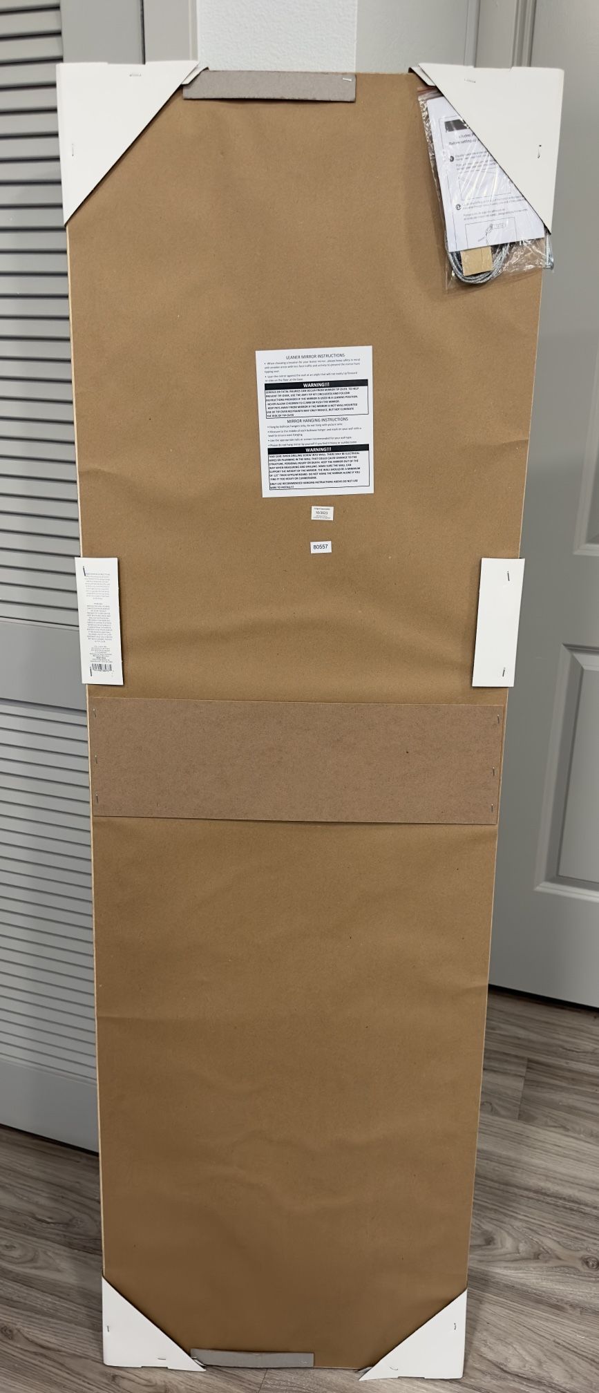 2-in-1 Wall or Floor Mirror- Unopened
