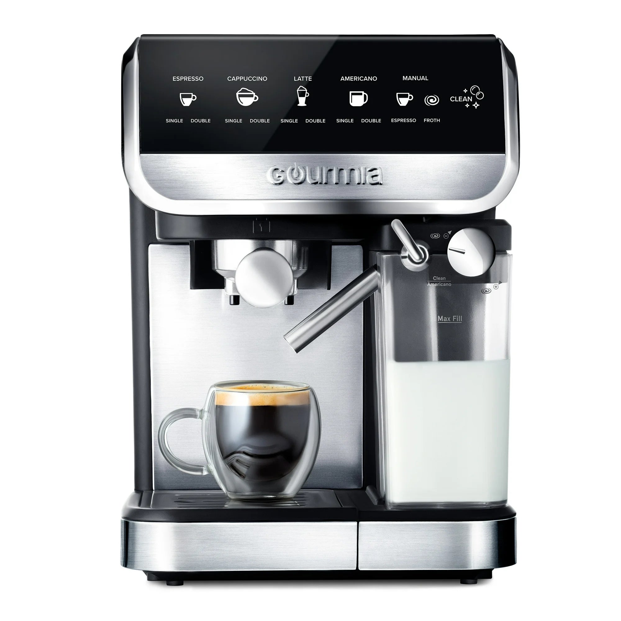 Espresso 15-Bar, 4-Cup Stainless Steel Automatic Espresso Machine