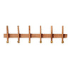 Wood & Brass Hook Rail