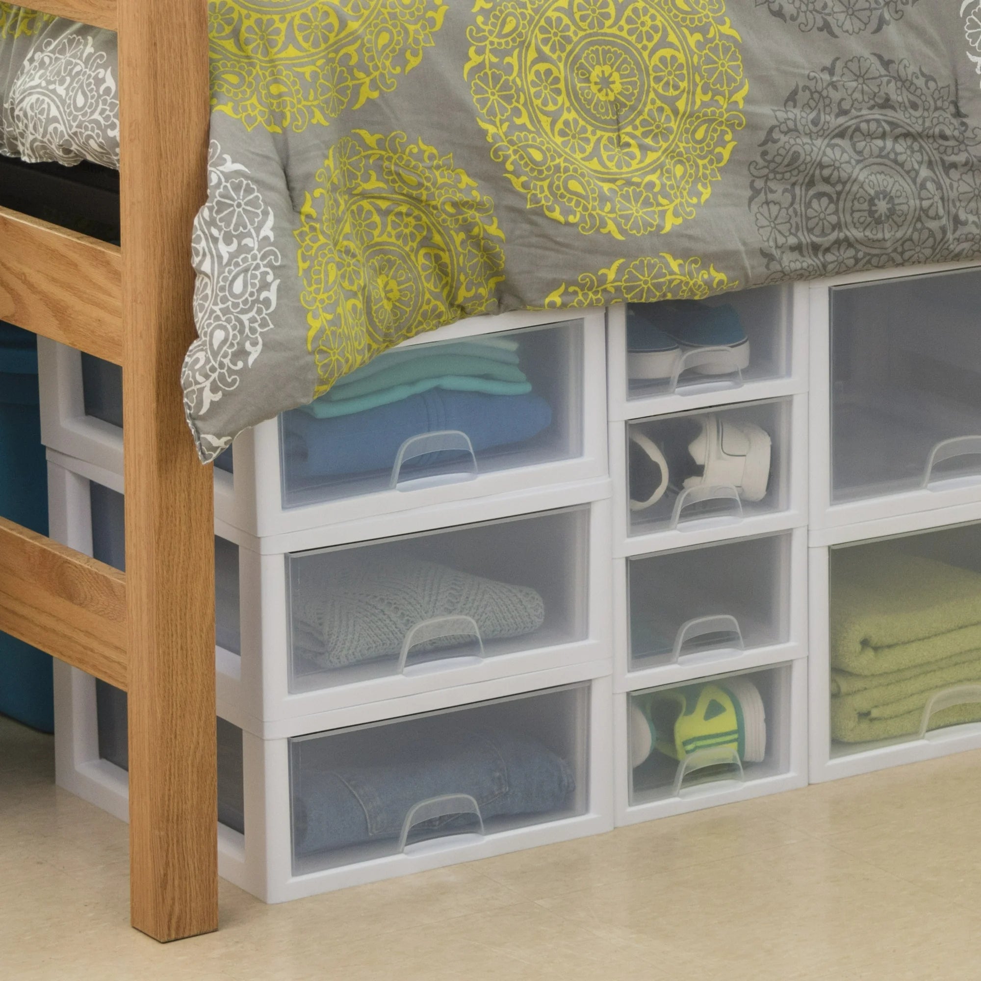 Poly Stacking Draw Stacking Drawer White - Set of 4 – Salvage & Co Indy