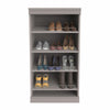 White Modular Storage Stackable Wood Shoe Shelf Unit Wood Closet System