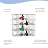 16-Cube Shelves with Interlocking Modular Cubby Shelving for Organization and Storage(White)