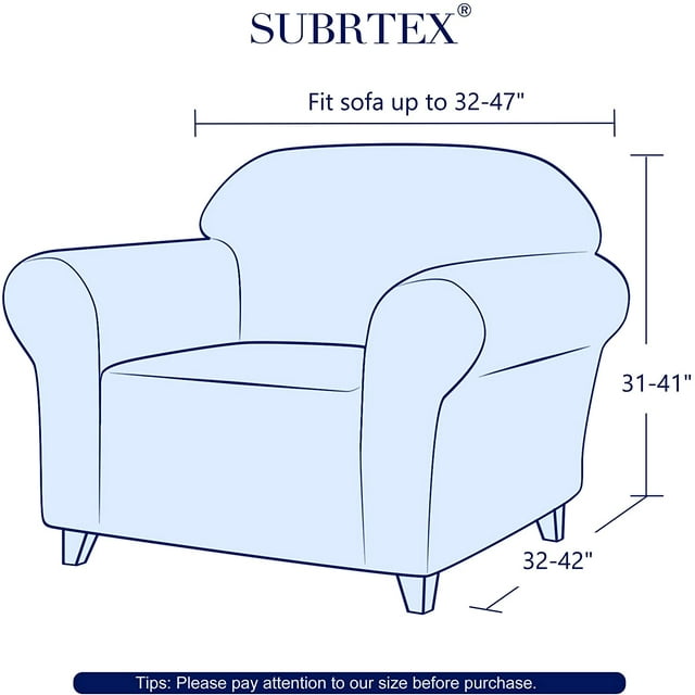 1-Piece Stretch Sofa Slipcover Non Slip Couch Cover (Armchair, Wine)