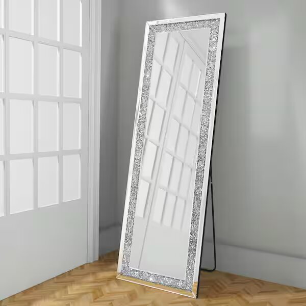 Rectangle Beveled Glass Frame Floor Mirror, final cut