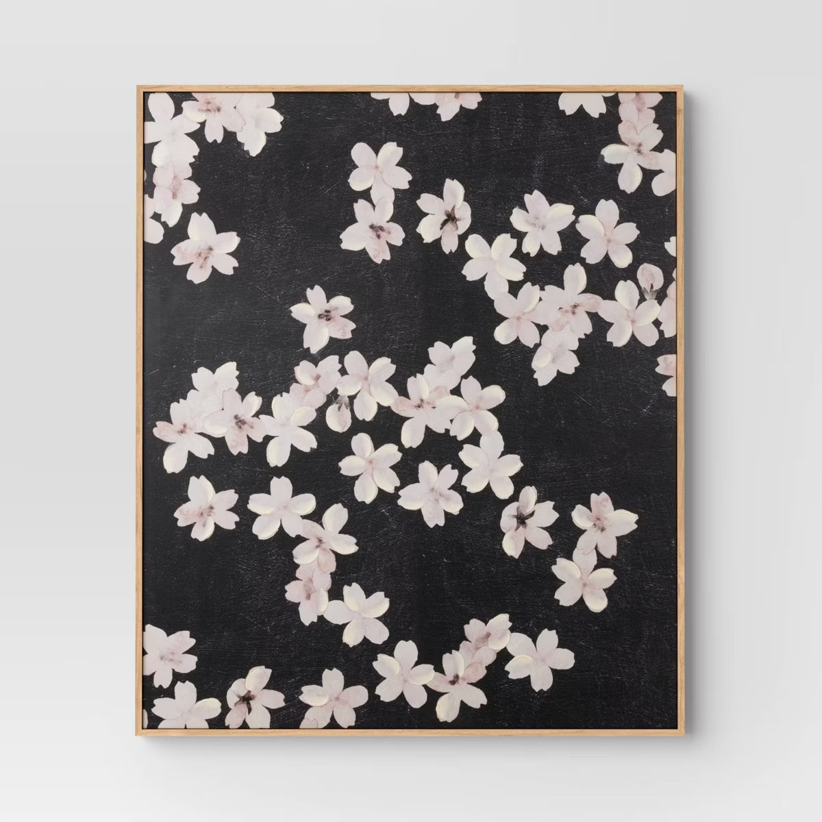 30" x 36" Ditsy Floral Framed Canvas - Natural SHOWROOM ITEM