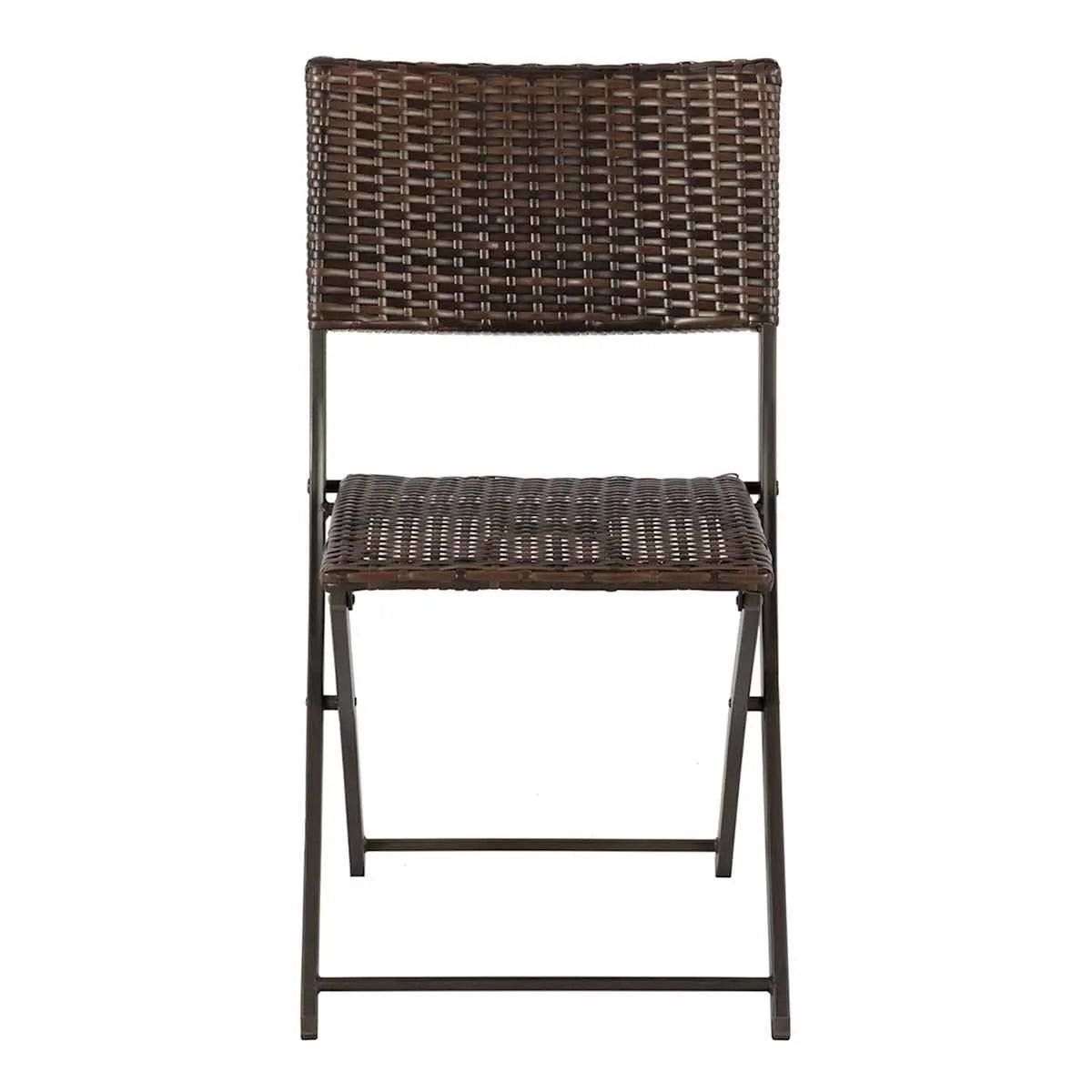 Wicker Patio Folding Chair, Brown