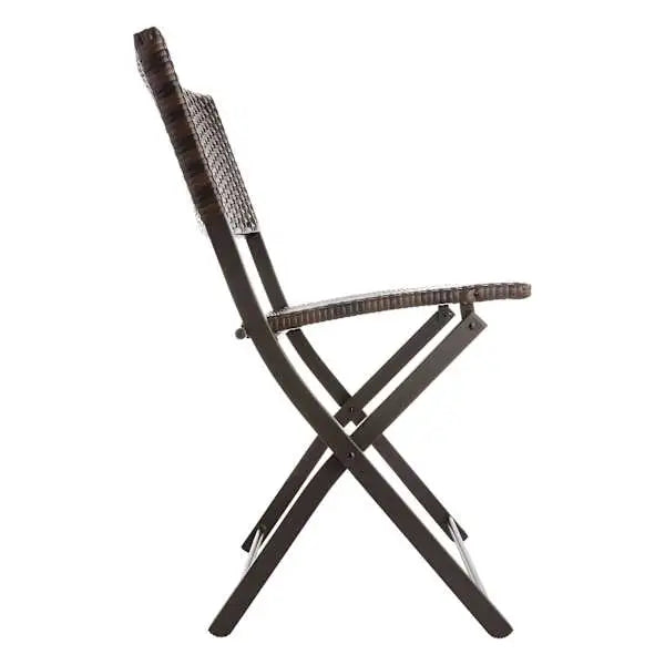 Wicker Patio Folding Chair, Brown